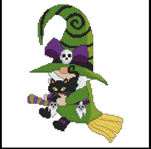 (image for) Halloween Gnome - Cat Witch